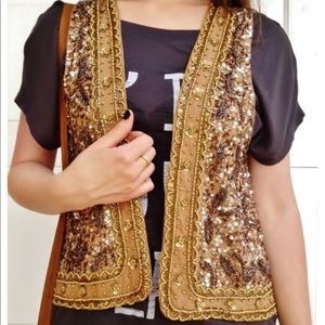 Dolls Point Gold Beaded Vest